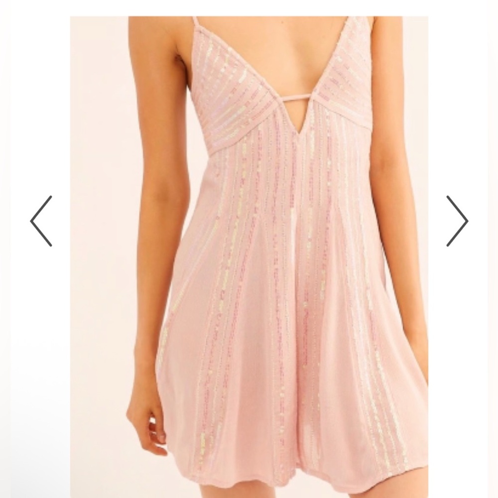 Free People Pink Sequin Mini Dress